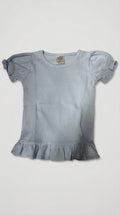 Girls short sleeve ruffle shirt