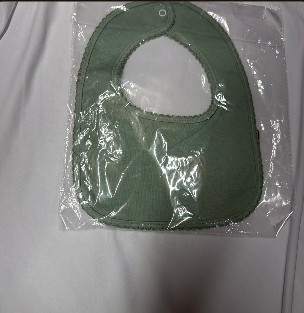 Picot Trim Cotton Bib