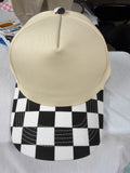 Cotton Checkered Blank Hat