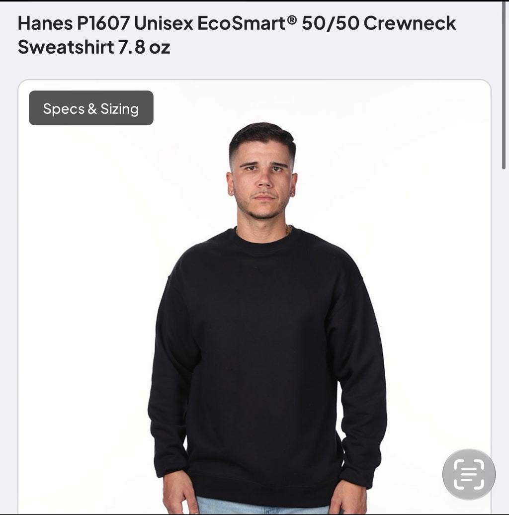Hanes P1607 crewneck