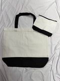 Large blank canvas tote