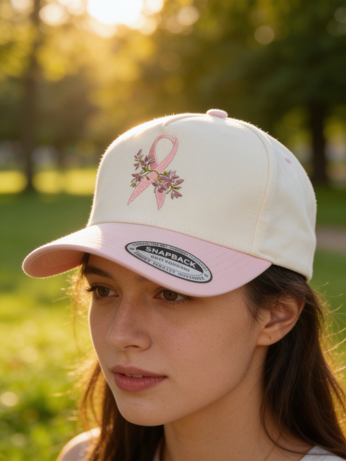 Pink Ribbon Floral Hat - Ready Now